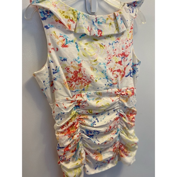 CAbi Ruffle Splatter Print Sleeveless Blouse - Picture 9 of 10